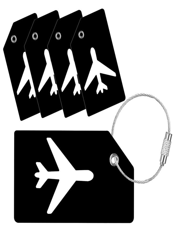 ROMILAS Pack of 5 Luggage Tags, Silicon Luggage Tags with Steel Loop Travel Bag Tag for Easily Identification of Bags - Multicolor - Image 1